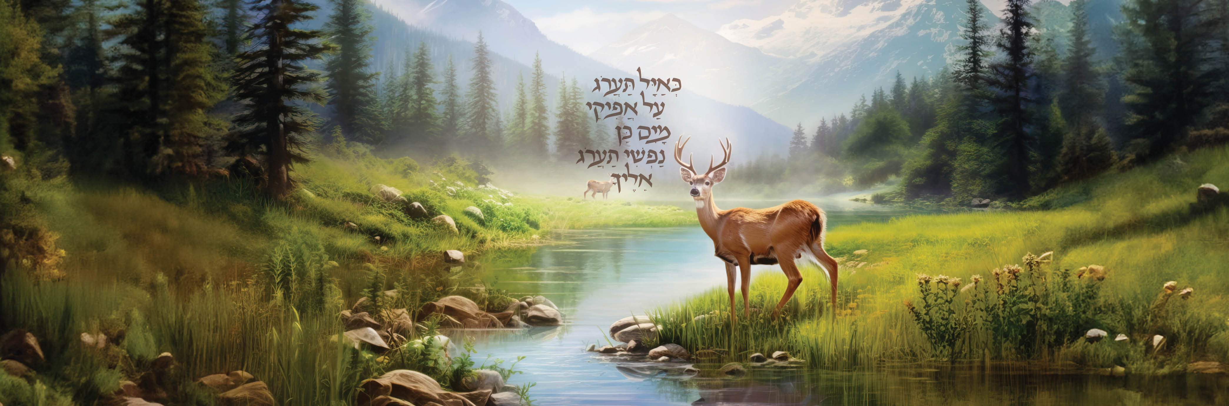 The thirsty deer